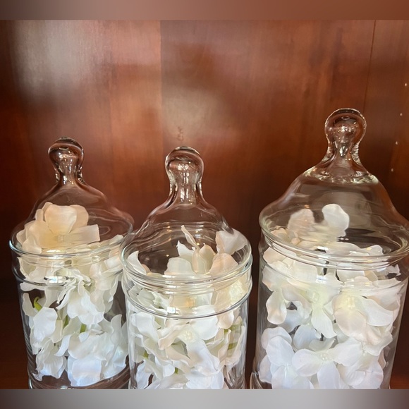 Vintage Empoli Clear Candy Apothecary Jars w/Lids - Set of 3 - Picture 4 of 10